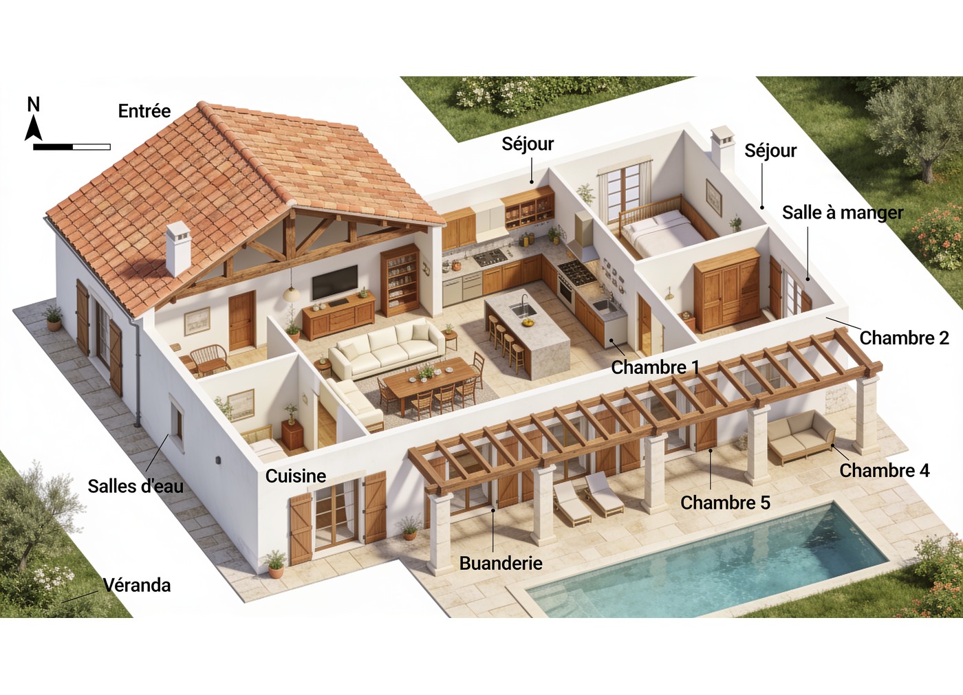 Plan de la villa