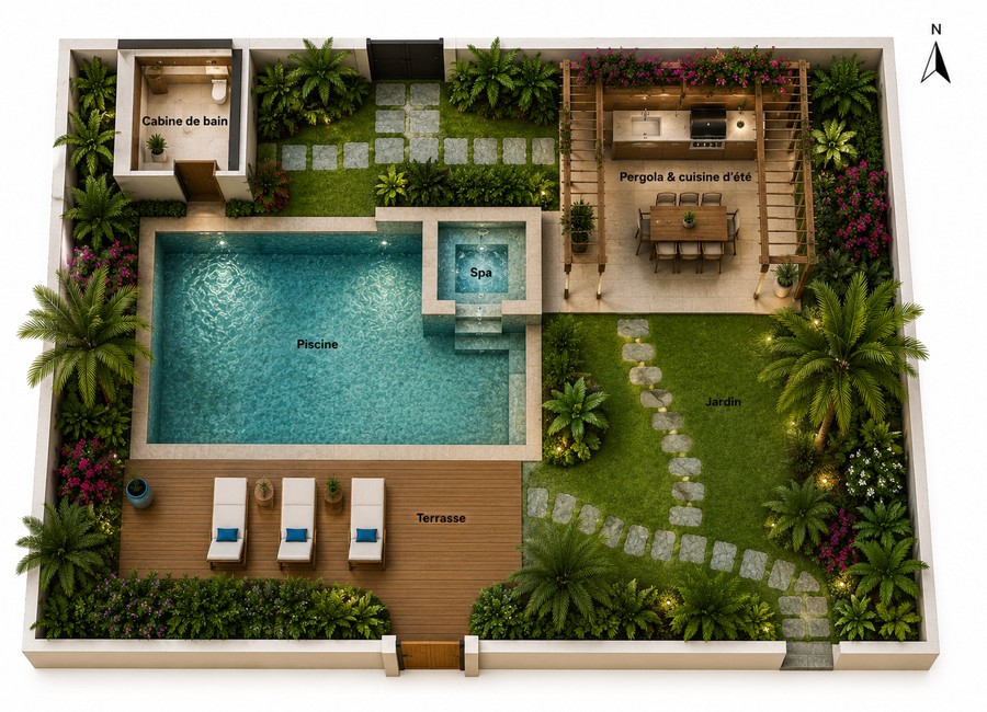 Jardin & piscine